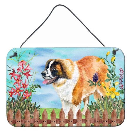 Carolines Treasures Saint Bernard Spring Wall or Door Hanging Prints, 8 x 12 in. CK1241DS812